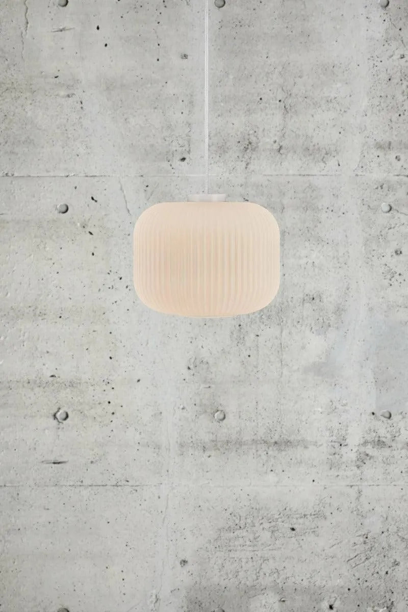 Hanglamp opaal glas Milford wit E27 30 cm - FOIR