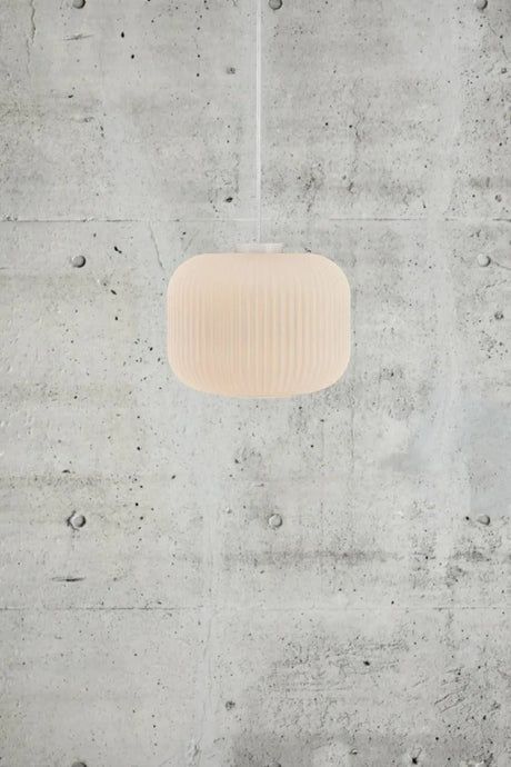 Hanglamp opaal glas Milford wit E27 30 cm - FOIR
