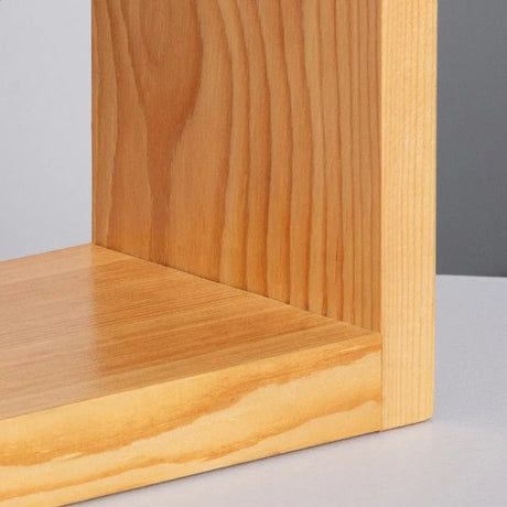Minimalistische tafellamp vierkant hout met E27 fitting 'Nelie' - FOIR
