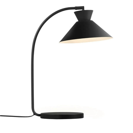 Kleine zwarte tafellamp Nordlux Dial met schakelaar en E27 fitting 2213385003 - FOIR