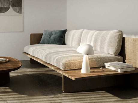 Kleine witte moderne tafellamp align nordlux met schakelaar e27 fitting