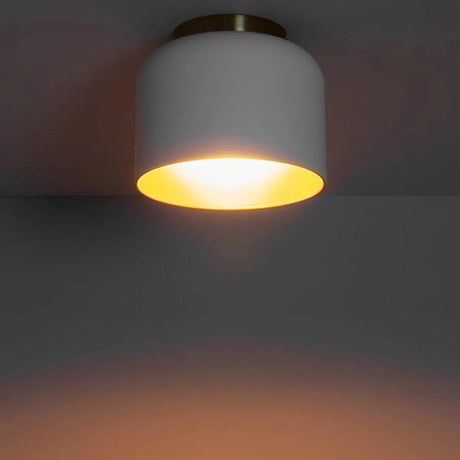 Plafondlamp zwart of wit & goud rond 'Koloman' E27 fitting design lamp 200mm - FOIR