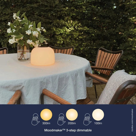 Oplaadbare tafellamp tafel met ingebouwde LED Nordlux 'Kettle 22' lamp modern 22 cm - FOIR
