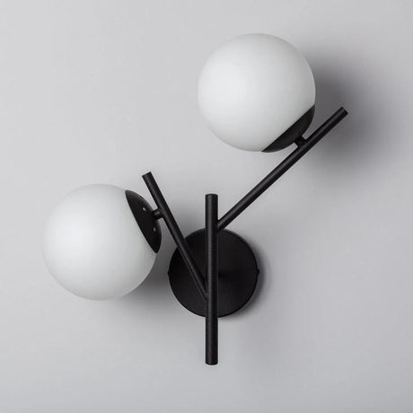 wandlamp glas moon opaal glazen bollen