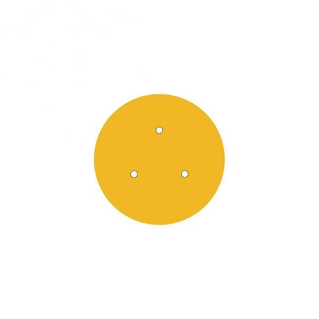 Ronde plafondkap geel minimalistisch 3 uitgangen 20cm - FOIR