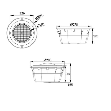 Inbouw armatuur PAR56 voor beton en liner zwembaden platte led lampen - FOIR