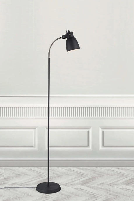 Staande lamp zwart Nordlux adrian vloerlamp zwart 151cm E27 fitting 