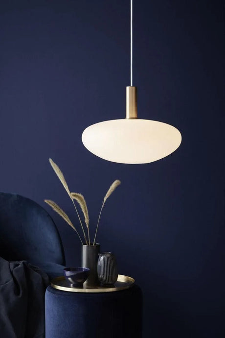 alton 35 hanglamp nordlux design e27 fitting messing opaal glas