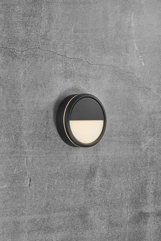 Buitenlamp zwart met radar led lamp radar