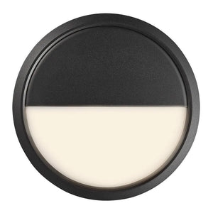 Buitenlamp rond zwart led lamp  200mm radar bewegingsmelder