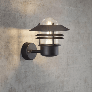 Wandlamp zwart Nordlux 'Blokhus' zwart voordeur lamp up lighter E27 fitting - FOIR