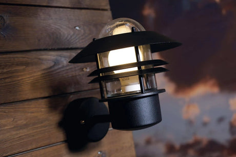 Voordeur verlichting glas Nordlux blokhus wandlamp E27 fitting modern 