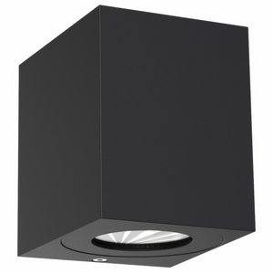 Buitenlamp vierkant Up down 'Canto kubi 2' Nordlux 2x6W warm wit