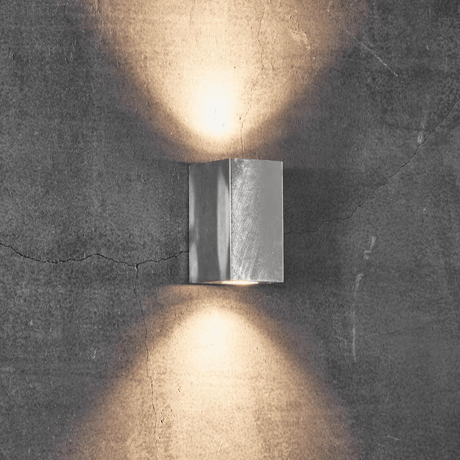 Wandlamp 'Canto Maxi Kubi 2' Nordlux up & downlighter GU10 gegalvaniseerd buitenlamp - FOIR
