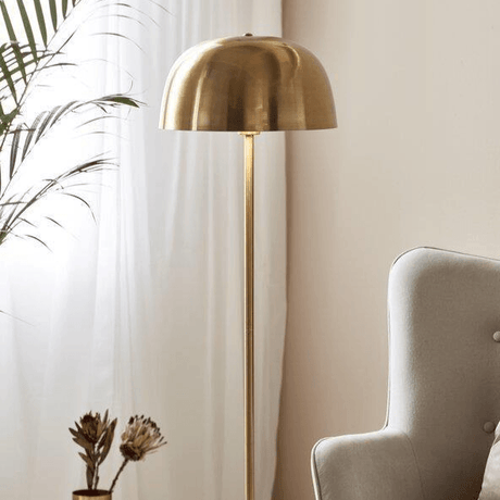 Vloerlamp messing 'Cera' e27 messing 140 cm - FOIR