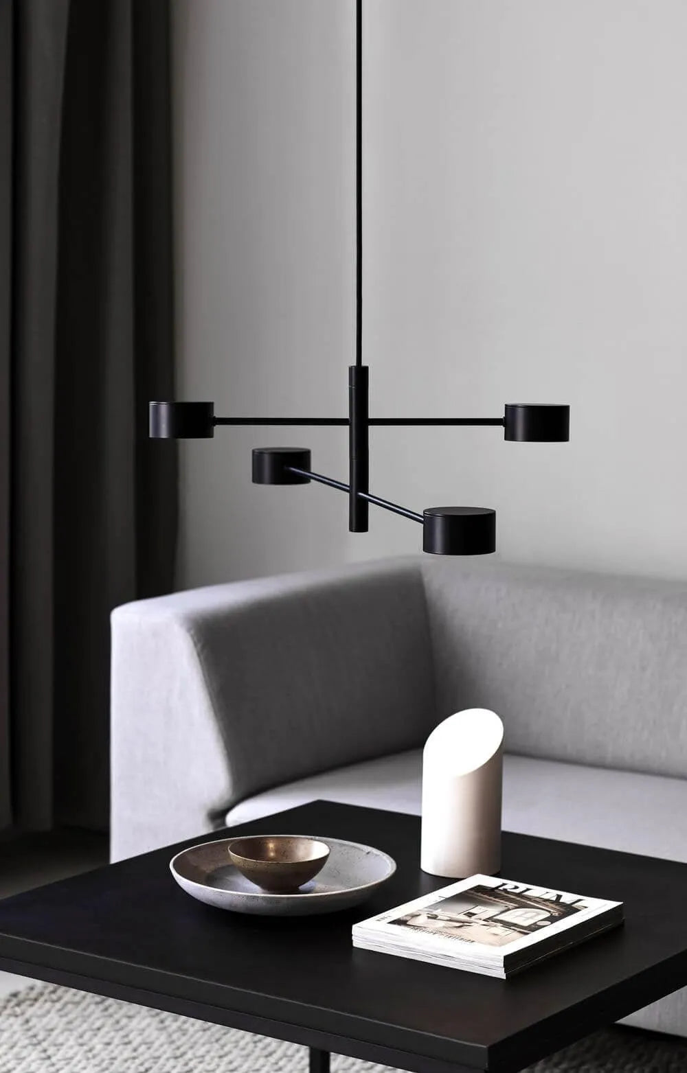 Eettafel Nordlux modern zwart ringen hanglamp 896mm ringen