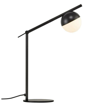 Moderne zwarte verstelbare tafellamp opaal glas 2010985003 