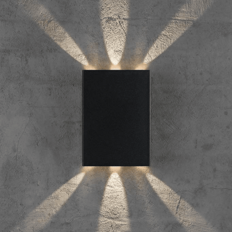 Buitenlamp Up & down zwart Nordlux 'Fold 10' wandlamp 4 patronen 10W led 21 cm - FOIR