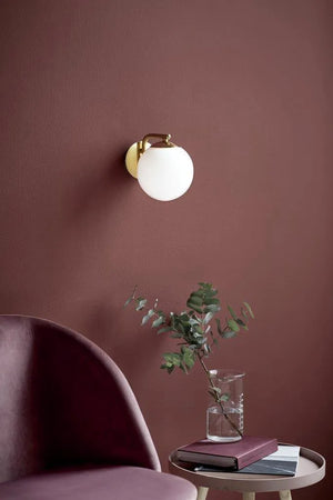 Wandlamp messing e14 Nordlux grant wandlamp E14 fitting glas bol rond