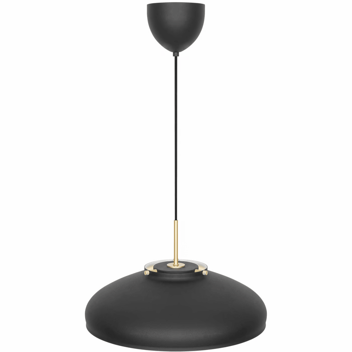 Hanglamp hout zwart design opaal glas 'Latif' e27 - FOIR