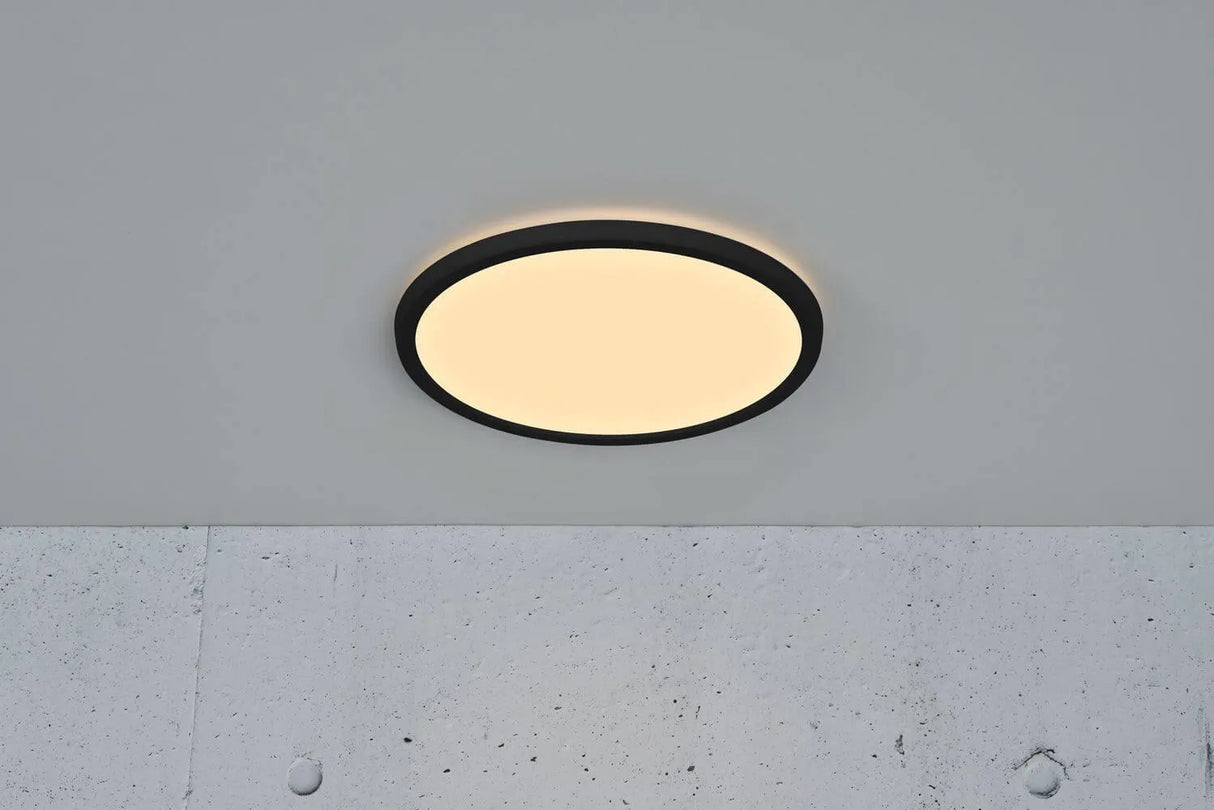Moderne plafondlamp dimbaar met moodmaker 2015026103 Nordlux zwarte rand 