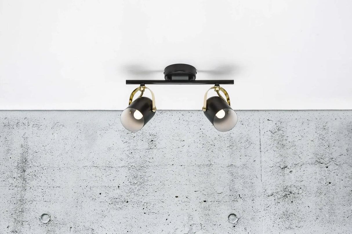 Nordlux lotus messing zwart verstelbaar design
