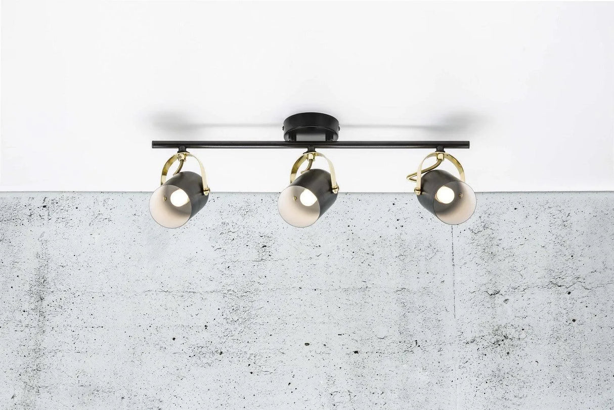Nordlux zwart messing goud E14 fitting modern verstelbaar plafondspot plafondlamp