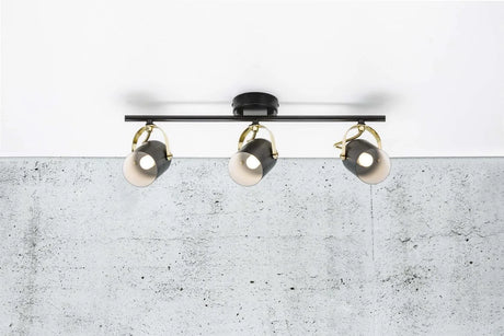 Nordlux zwart messing goud E14 fitting modern verstelbaar plafondspot plafondlamp