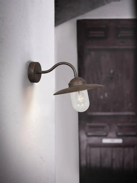 Voordeur lamp industrieel Nordlux Luxembourg wandlamp voordeur verlichting roest corten