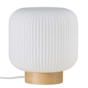 Nordlux milford hout E27 fitting modern opaal glas 48915001