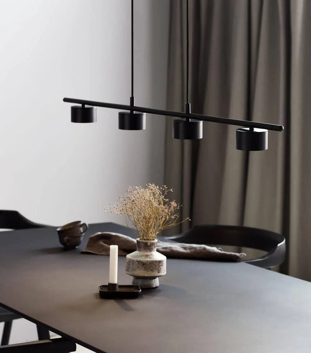 Nordlux Clyde zwart hanglamp modern zwart ring kantoor modern 