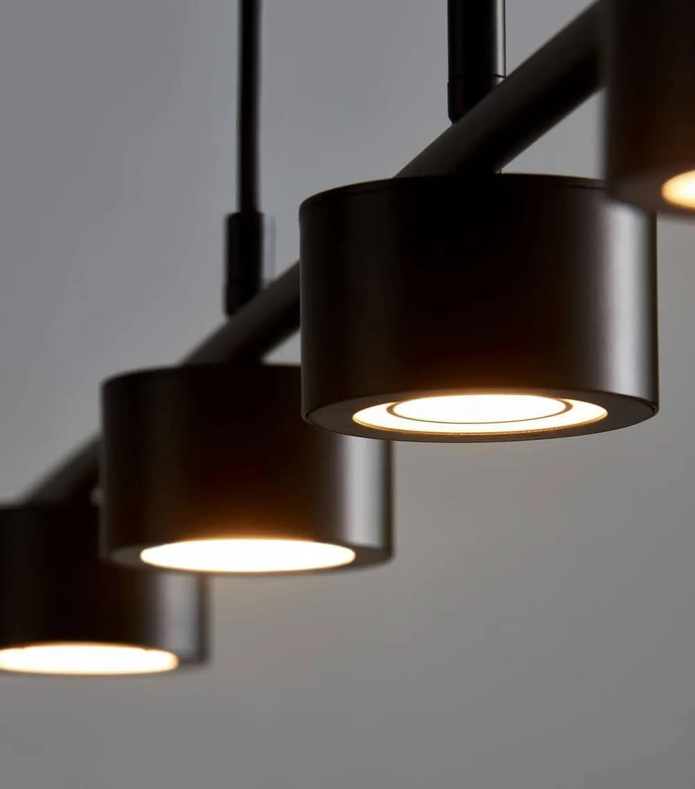 Nordlux clyde modern hanglamp zwart ringen led lampen