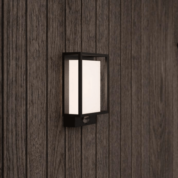 Buitenlamp LED met ingebouwde PIR sensor 'Nestor' Nordlux 8W led dimbaar buitenlamp zwart - FOIR