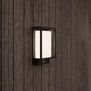 Buitenlamp LED met ingebouwde PIR sensor 'Nestor' Nordlux 8W led dimbaar buitenlamp zwart - FOIR