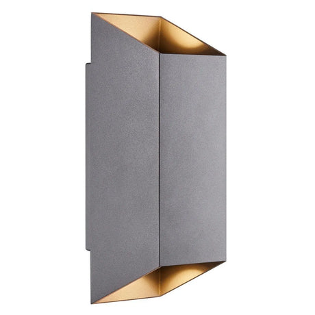 Kleine Up & down wandlamp met 2 GU10 fittingen Nordlux Nico antraciet - FOIR