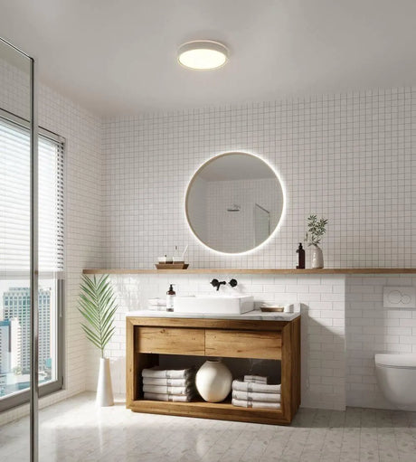 Ronde plafondlamp wit design