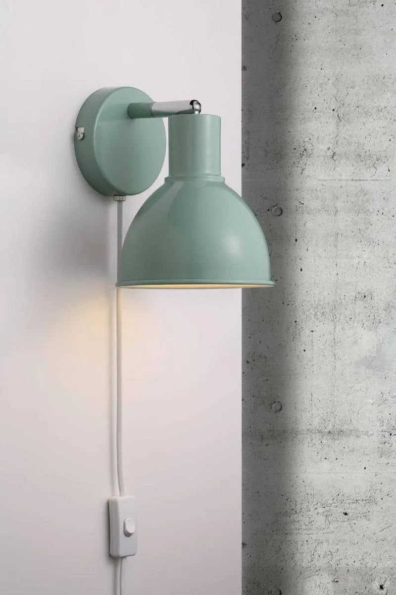leeslamp groen wandlamp groen met stekker en schakelaar