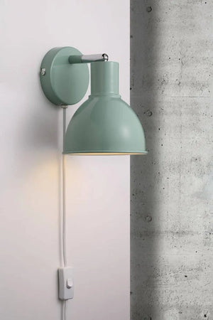 leeslamp groen wandlamp groen met stekker en schakelaar