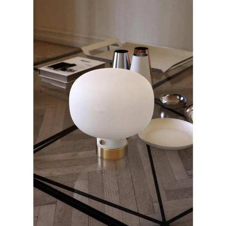 Nordlux Opaal glas tafellamp raito messing E27 fitting