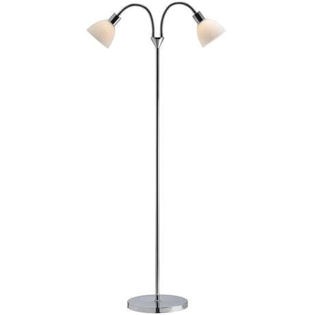 Staande lamp Nordlux vloerlamp modern Ray double zilver verstelbaar