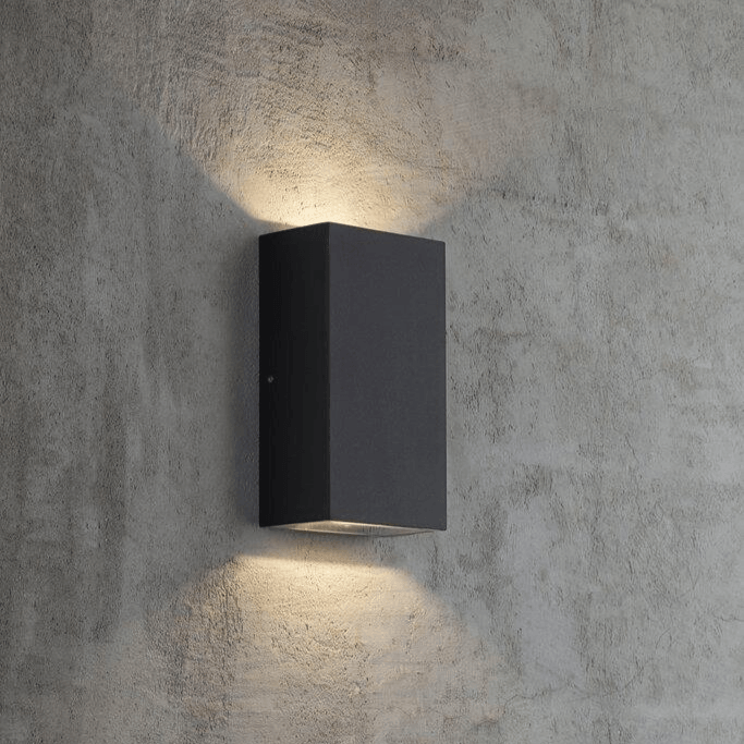 Wandlamp up en down gevelverlichting 'Rold' Nordlux wandlamp antraciet zwart 10w LED 3000K 160mm - FOIR