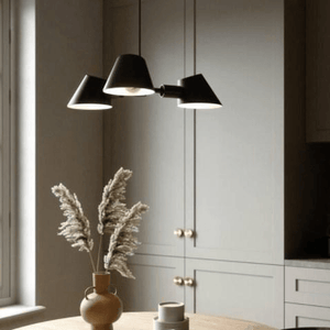 Hanglamp zwart metaal 'Stay' 3X E27 fitting modern DFTP 60 cm - FOIR
