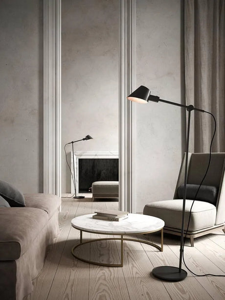 Moderne vloerlamp met schakelaar metaal, Nordlux staande lamp E27 fitting 