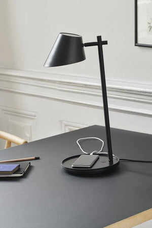 Tafellamp zwart led lamp modern warm wit 