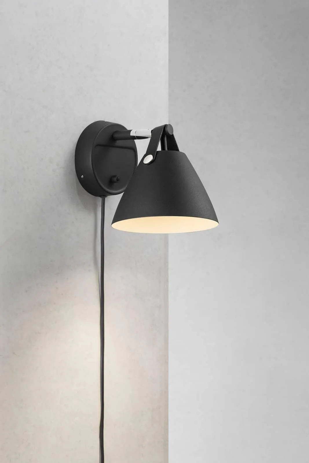Slaapkamerlamp Wandlamp Nordlux strap 15 zwart gu10 led lamp