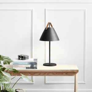 Tafellamp 'Strap' zwart E27 fitting modern 55cm DFTP - FOIR