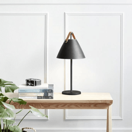 Tafellamp 'Strap' zwart E27 fitting modern 55cm DFTP - FOIR