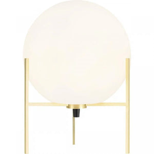 opaal glas bureaulamp Nordlux Alton modern messing tafellamp