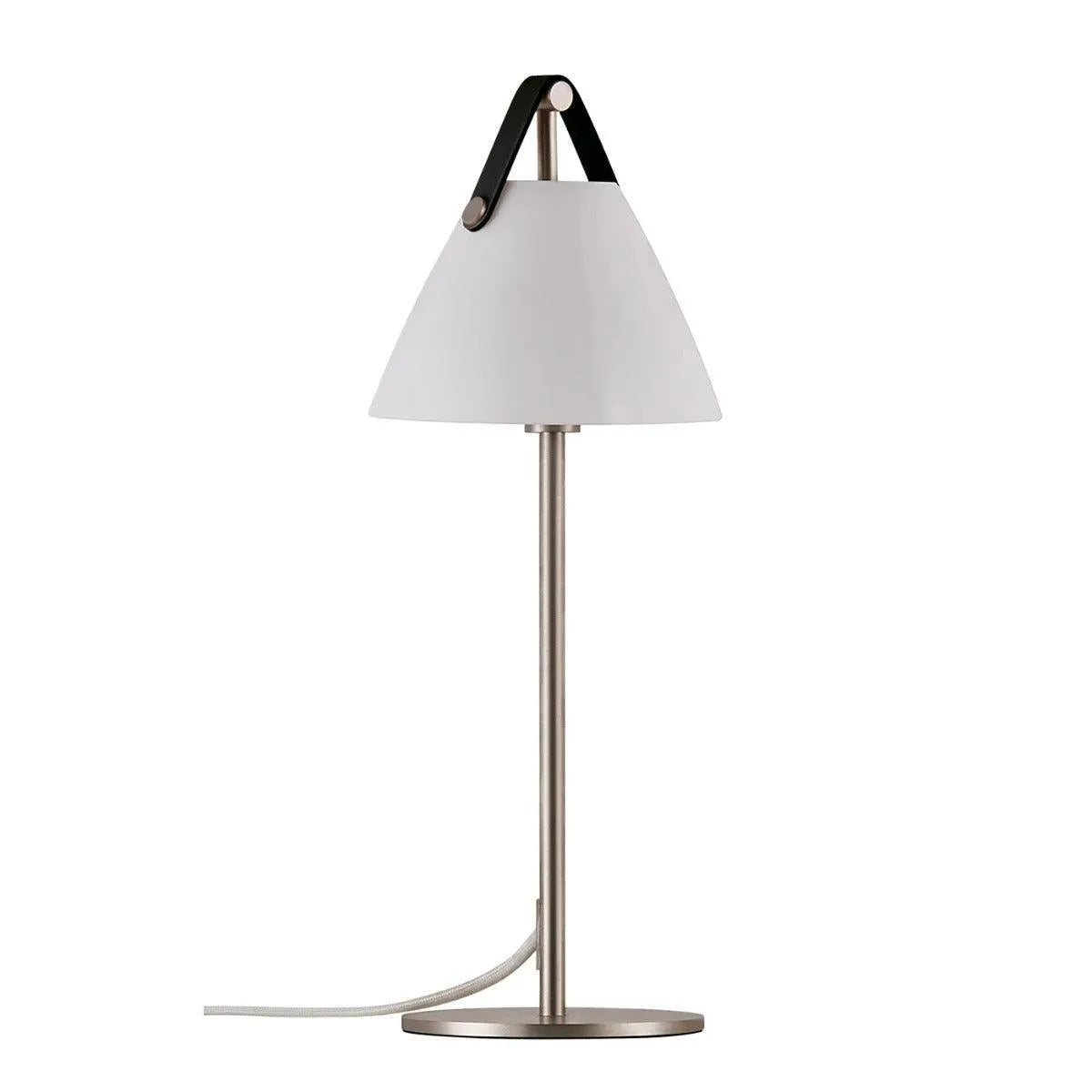 Kleine tafellamp geborsteld staal met schakelaar en G9 fitting Strap 16 DFTP - FOIR