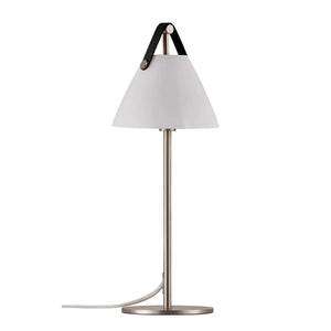 Kleine tafellamp geborsteld staal met schakelaar en G9 fitting Strap 16 DFTP - FOIR